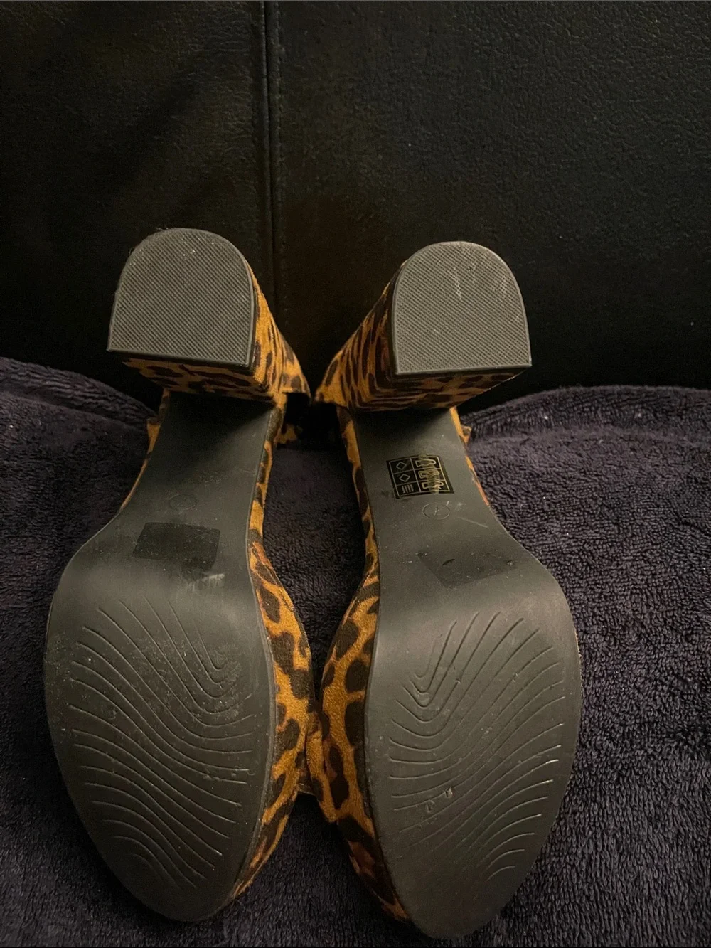 Allegra K Leopard Print Ankle Strap Platform Sandal - Women Size 7 NWOB